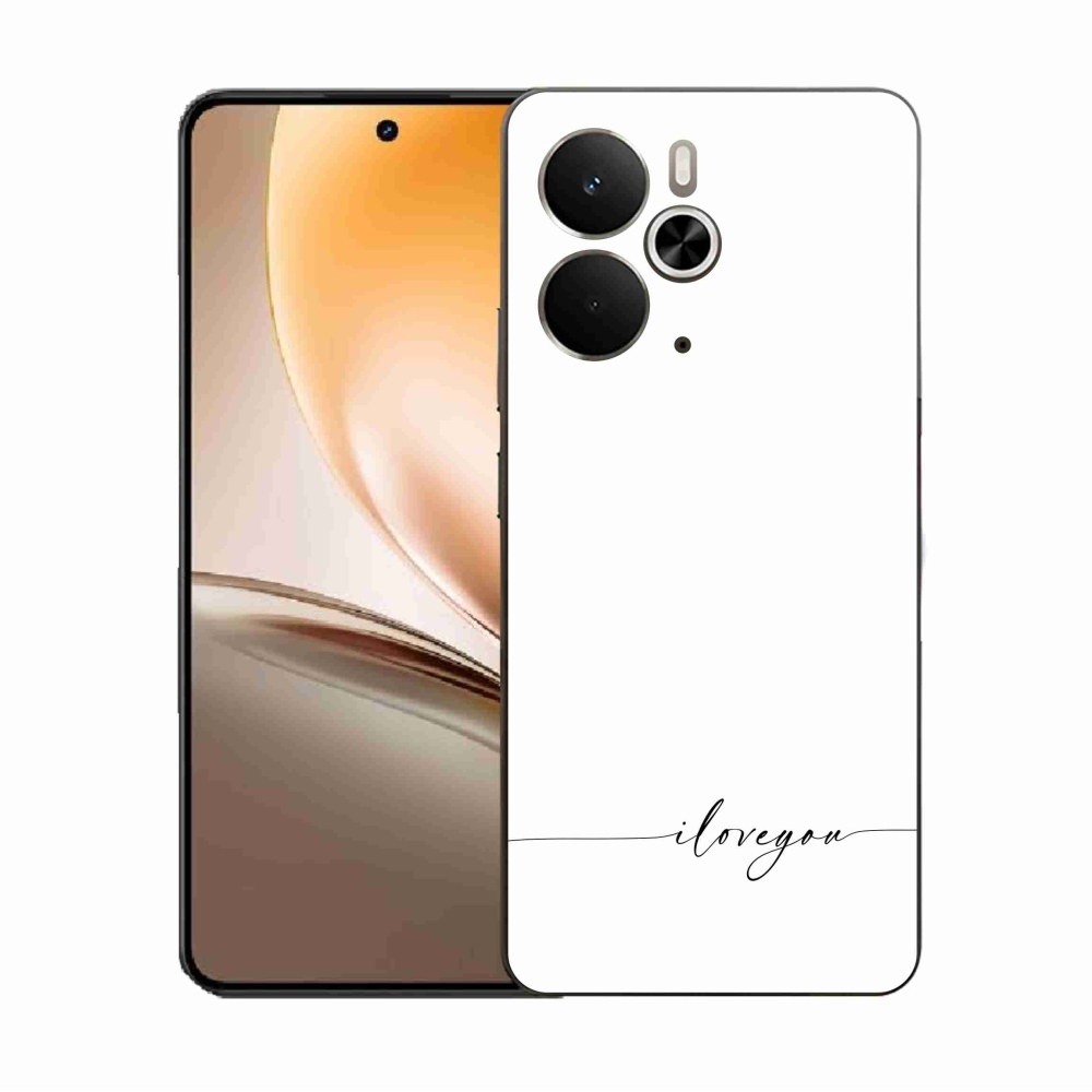 Gél borító mmCase a Realme 14 5G készülékhez - Szeretlek fehér háttérrel