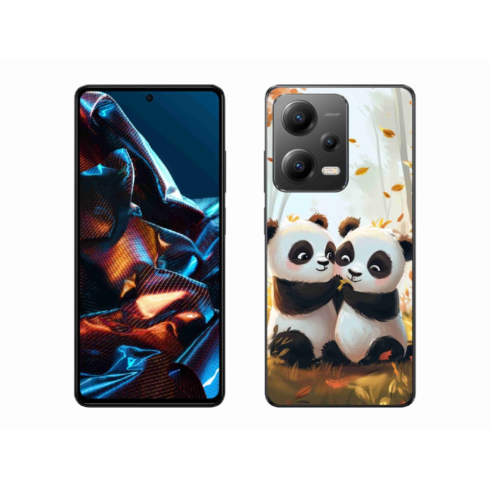 Gél borítás mmCase a Xiaomi Redmi Note 12 Pro 5G számára - pandák