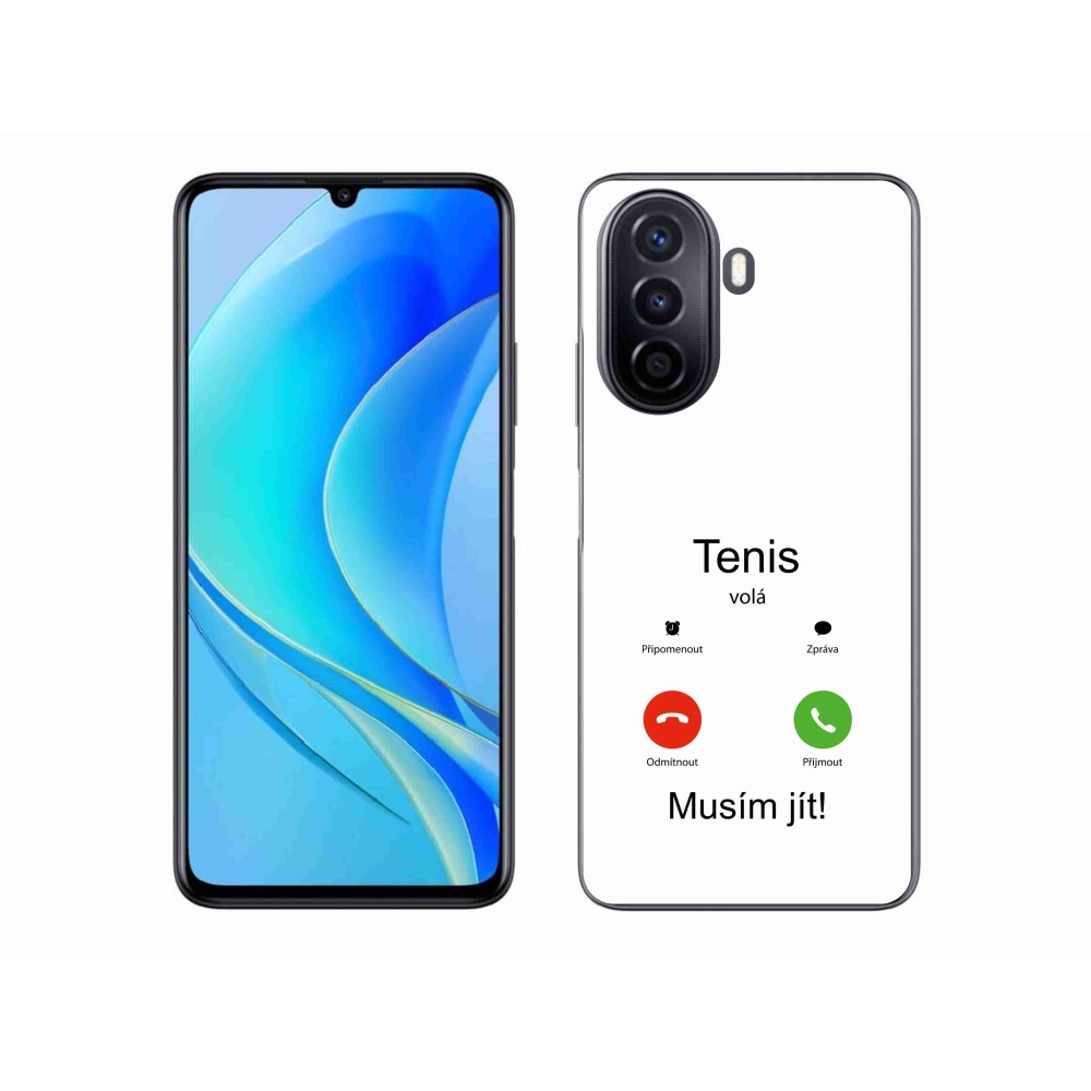 Gél borítás mmCase a Huawei Nova Y70-en - teniszhívások fehér háttérrel