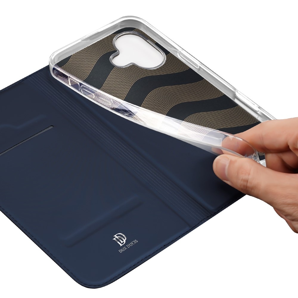 DUX könyvtáska iPhone 16-hoz - sötétkék