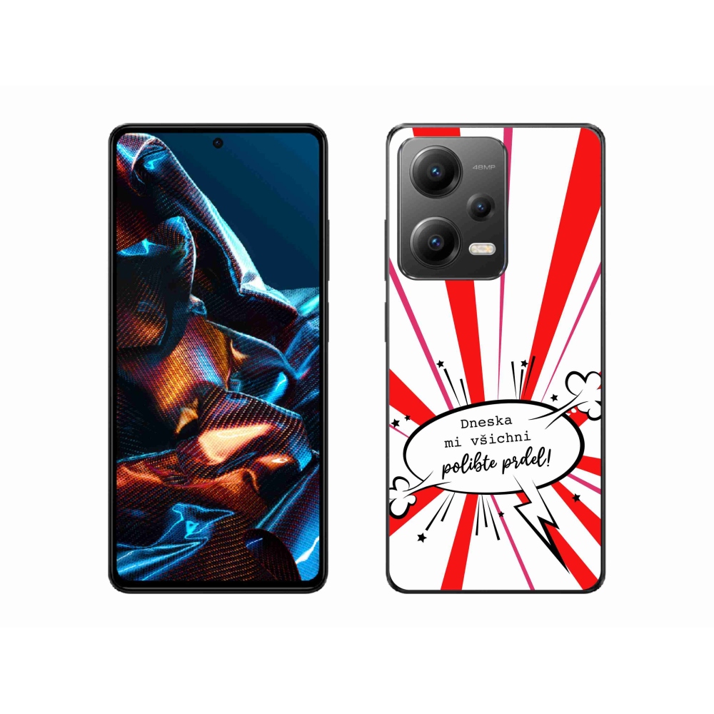 Gél borító mmCase a Xiaomi Redmi Note 12 Pro 5G-hez - vicces szöveg 15 fehér háttérrel