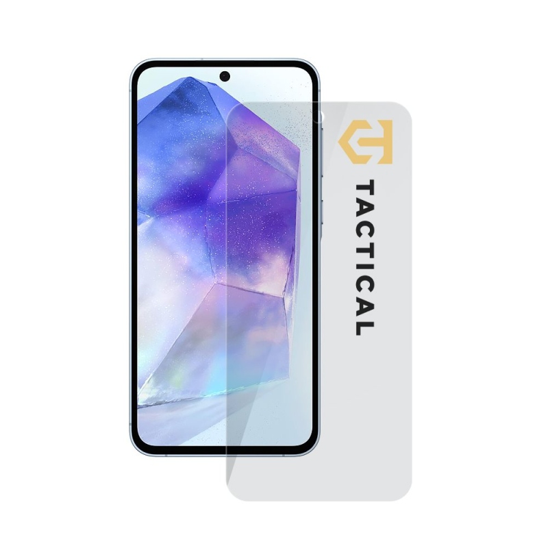 Taktikai üvegpajzs 2.5D üveg Samsung Galaxy A55 5G számára Tiszta