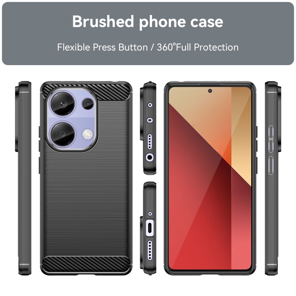 Szénálló zselés tok Xiaomi Redmi Note 13 Pro 4G/Poco M6 Pro - fekete