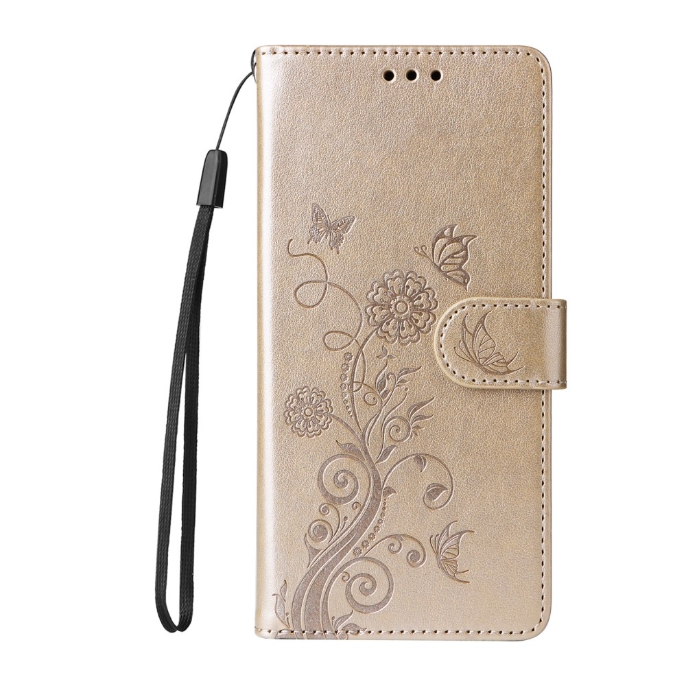 Virágos könyv tok Xiaomi Redmi A5 (173.45x79.35x8.45mm) - arany színű