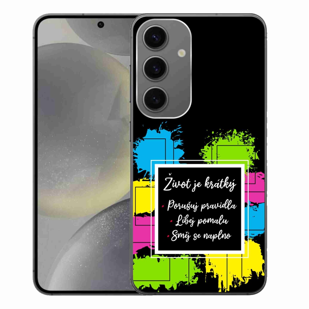 Gél borítás mmCase Samsung Galaxy S24+ - idézem 5 fekete háttérrel