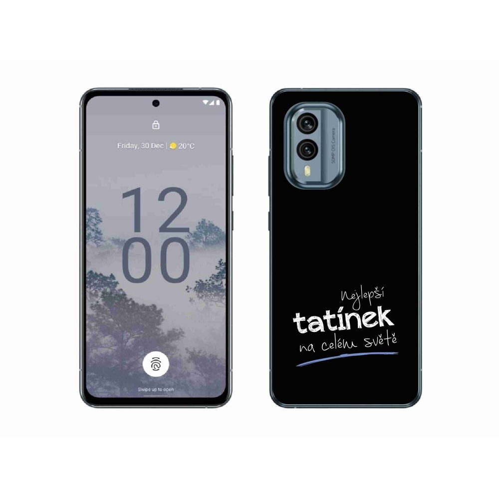 Gél borítás mmCase a Nokia X30 5G készülékhez - Best Daddy 4 fekete háttérrel