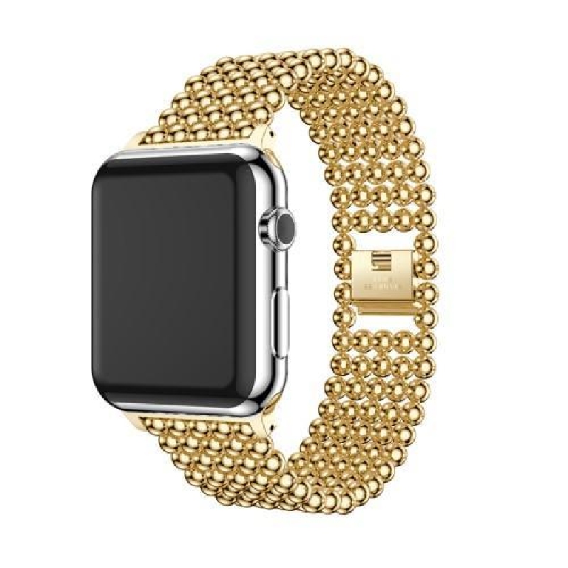 Elegáns, elegáns fém szíj Apple Watch 42mm órához - arany színben