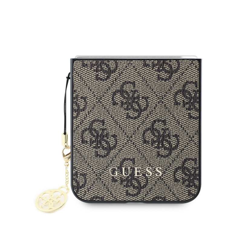 Guess 4G Charm Hátsó borító Samsung Galaxy Z Flip 6 barna
