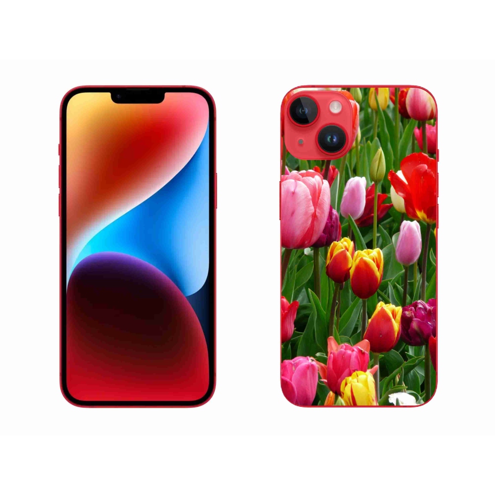 Zselés borítás mmCase iPhone 14 Plus készülékhez - tulipánok