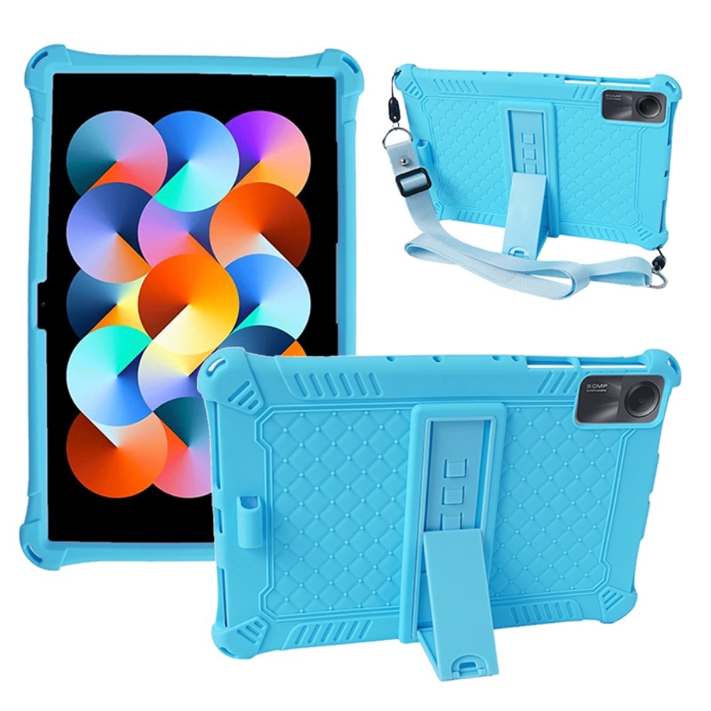 Szilikon borítás pánttal Xiaomi Redmi Pad SE-hez - világoskék színben
