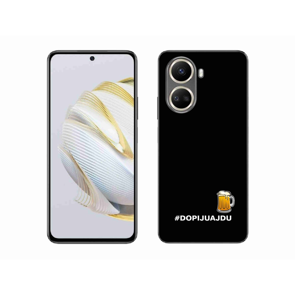 Gél borítás mmCase a Huawei Nova 10 SE-hez - sör motívum 1 fekete háttérrel