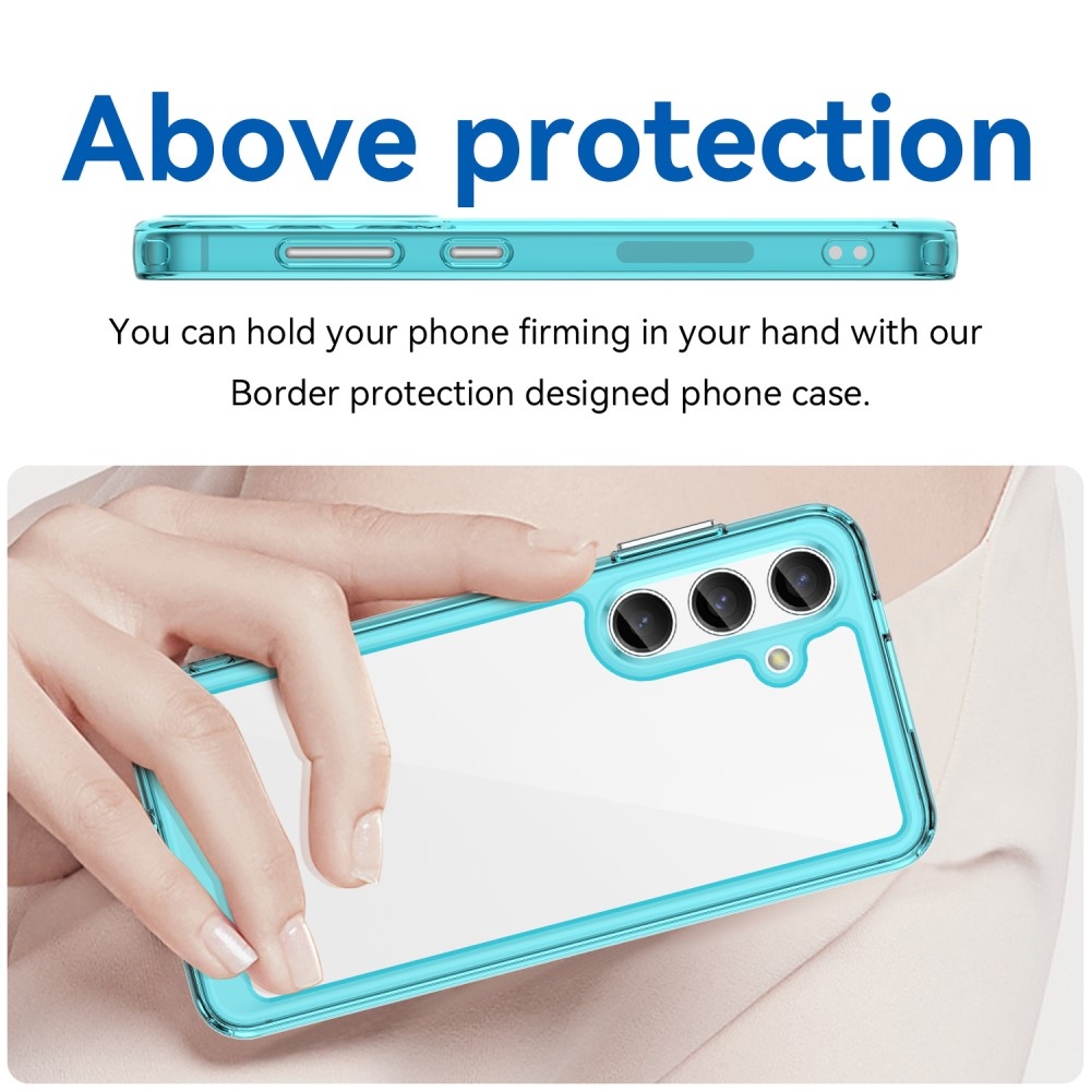 Gél tok fix hátlappal Samsung Galaxy S24+/S25+ készülékhez - világoskék színű