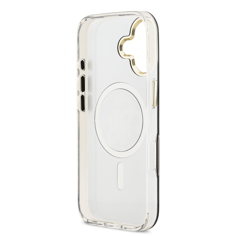 Guess PC/TPU Mirror 4G Glitter Logo MagSafe hátlap az iPhone 17 arany színű készülékhez