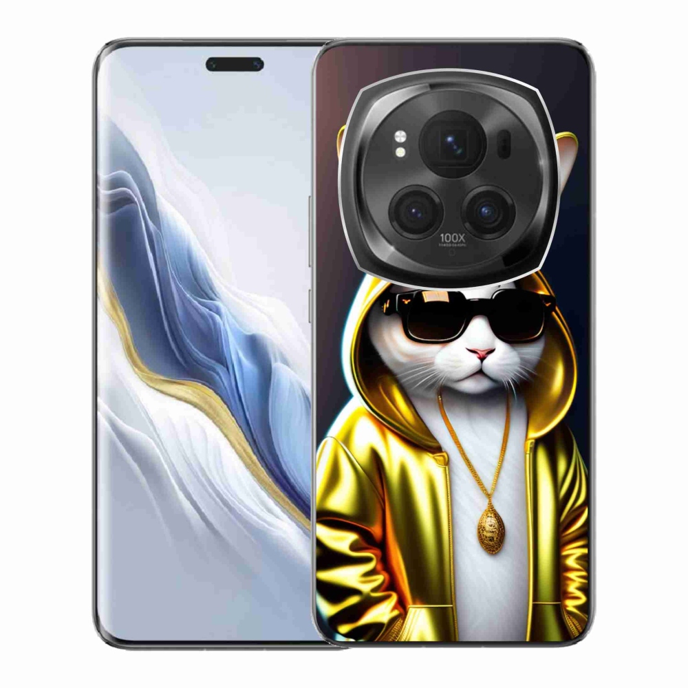 Zselés borítás mmCase a Honor Magic 6 Pro 5G számára - cat boss