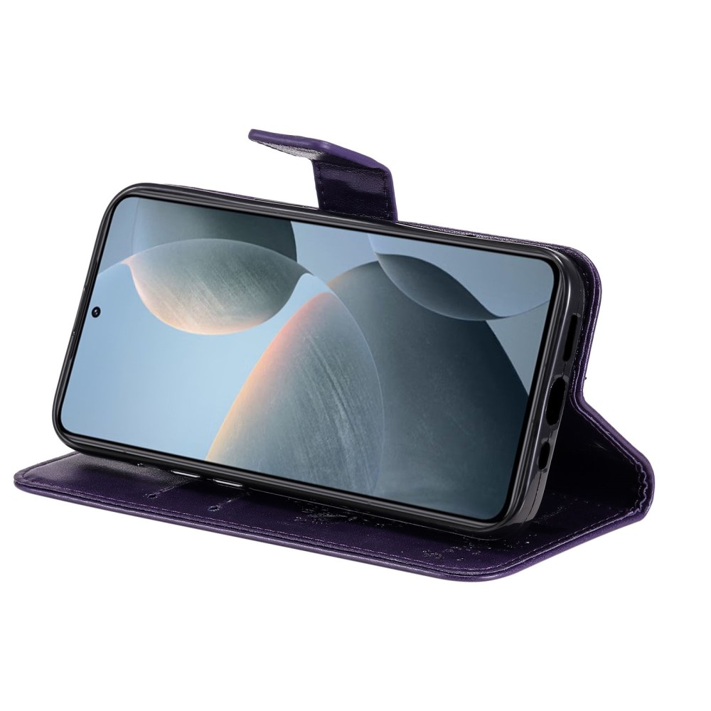 Fák könyv tok Xiaomi 14T-hez - sötétlila