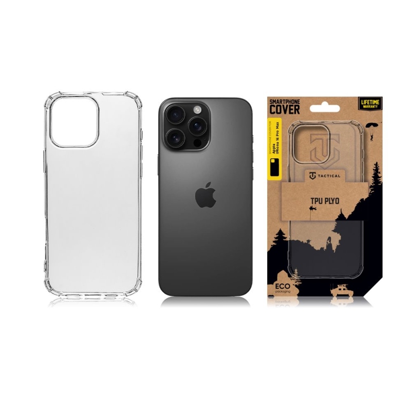 Taktikai TPU Plyo borítás Apple iPhone 16 Pro Max készülékhez Átlátszó