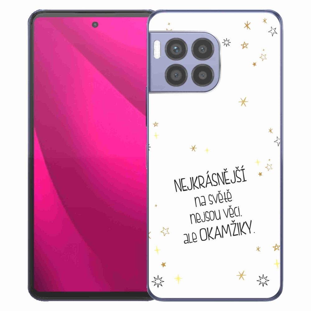 Gél borítás mmCase a T-Mobile T Phone 2 Pro készülékhez - Idézet 4 fehér háttér