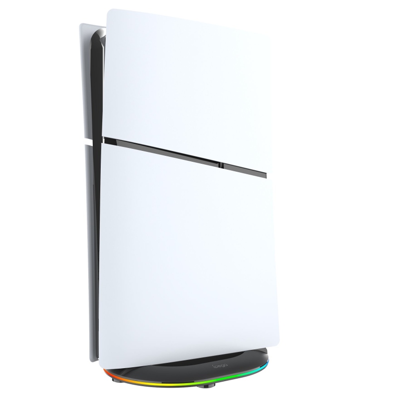 iPega P5S035SAH Függőleges állvány (2xUSB-A) RGB-vel PS5 Slim/PS5 Pro-hoz Fekete