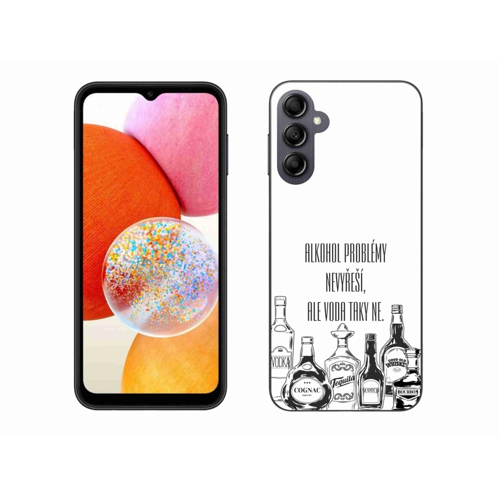 Gél borító mmCase Samsung Galaxy A14 4G/5G - vicces szöveg fehér háttérrel
