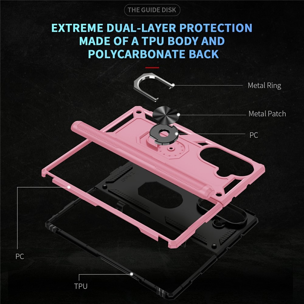Gyűrűálló borítás Samsung Galaxy Z Fold7 5G készülékhez - rózsaszín