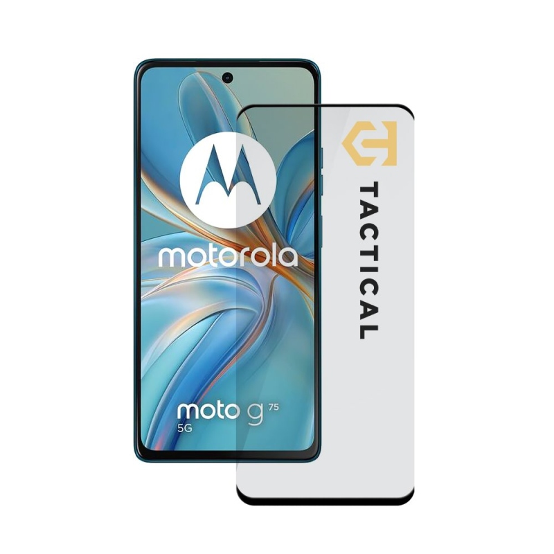 Tactical Glass Shield 5D üveg a Motorola G75 fekete készülékhez
