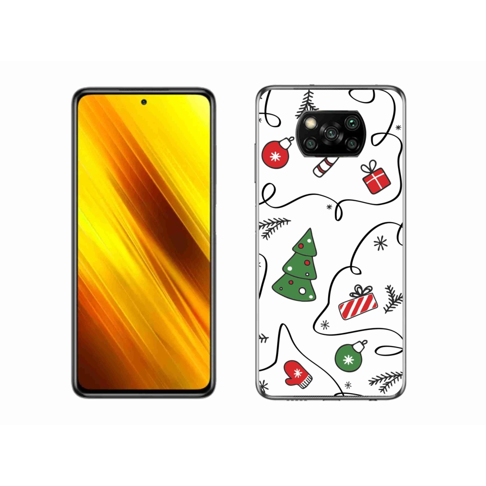 Gél borítás mmCase a Xiaomi Poco X3 Pro számára - karácsonyi motívumok