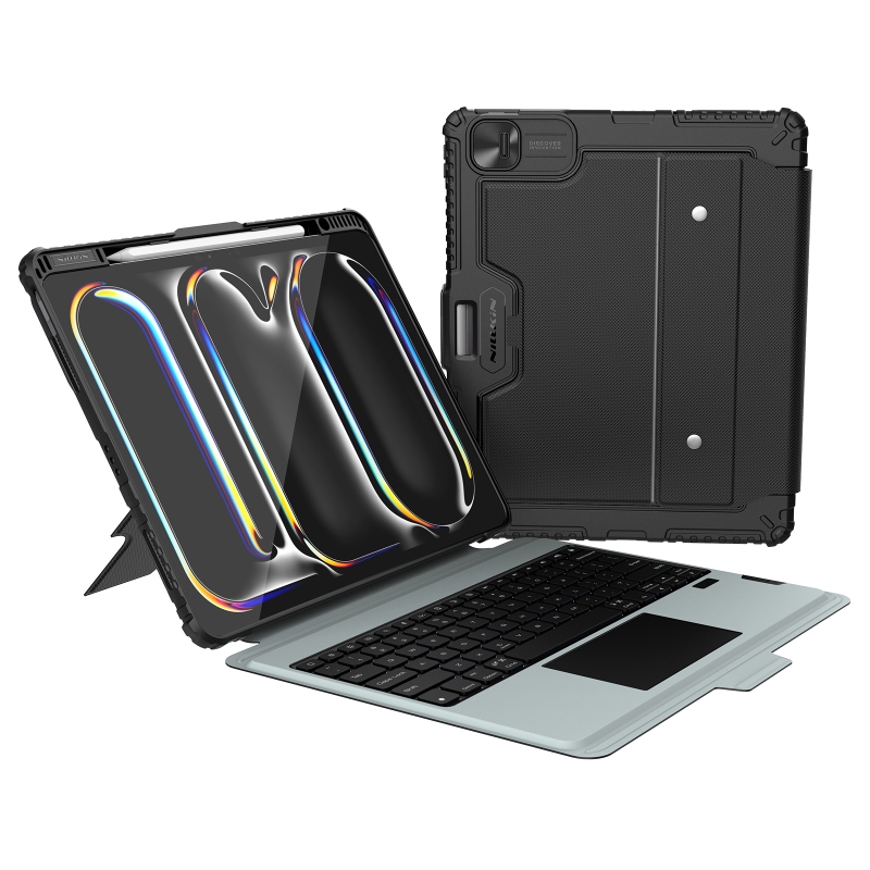 Nillkin Bumper Combo billentyűzet tok (háttérvilágításos verzió) iPad Pro 13 2024 Fekete