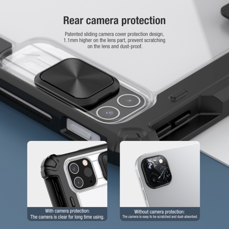 Nillkin Bumper PRO védőállvány tok iPad Pro 12.9 2020/2021/2022 iPad Pro 12.9 2020/2021/2022 Fekete