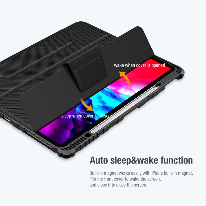 Nillkin Bumper PRO védőállvány tok iPad Pro 12.9 2020/2021/2022 iPad Pro 12.9 2020/2021/2022 Fekete