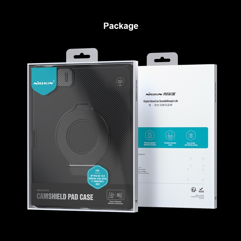 Nillkin CamShield Pad hátlapi borító iPad Air 4/5/10.9 2020/11 2024/ Pro 11 2020/2021/2022 fekete