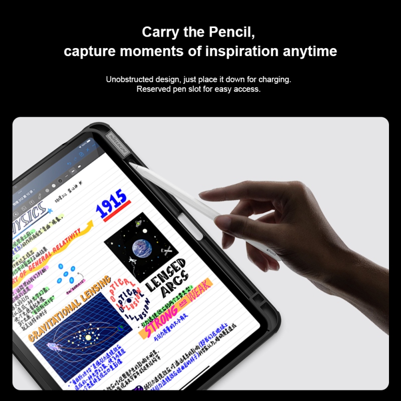 Nillkin CamShield Pad hátlapi borító iPad Air 4/5/10.9 2020/11 2024/ Pro 11 2020/2021/2022 fekete