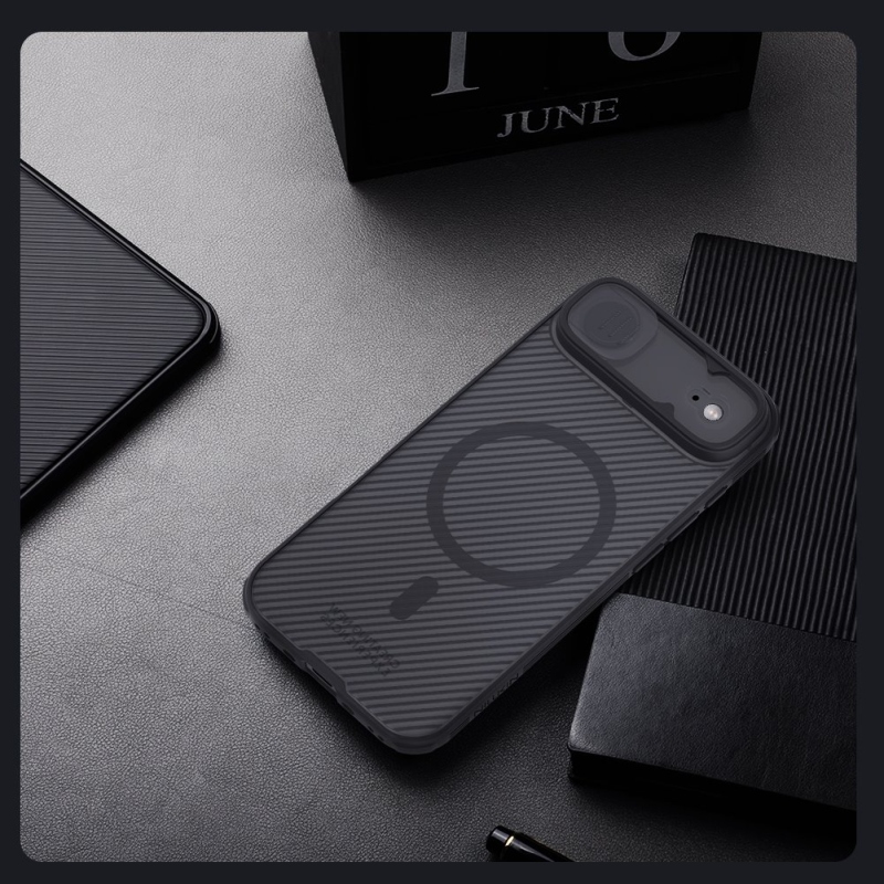 Nillkin CamShield PRO mágneses hátlap Apple iPhone Airhez Átlátszó fekete