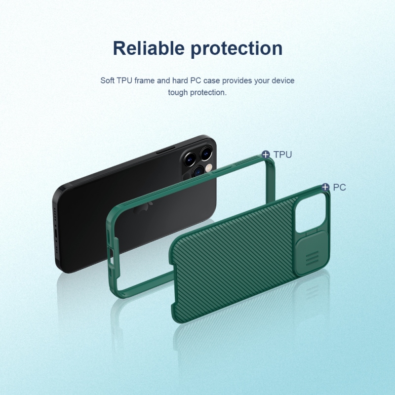 Nillkin CamShield PRO hátlap az Apple iPhone 12/12 Pro 6.1 készülékhez Fekete