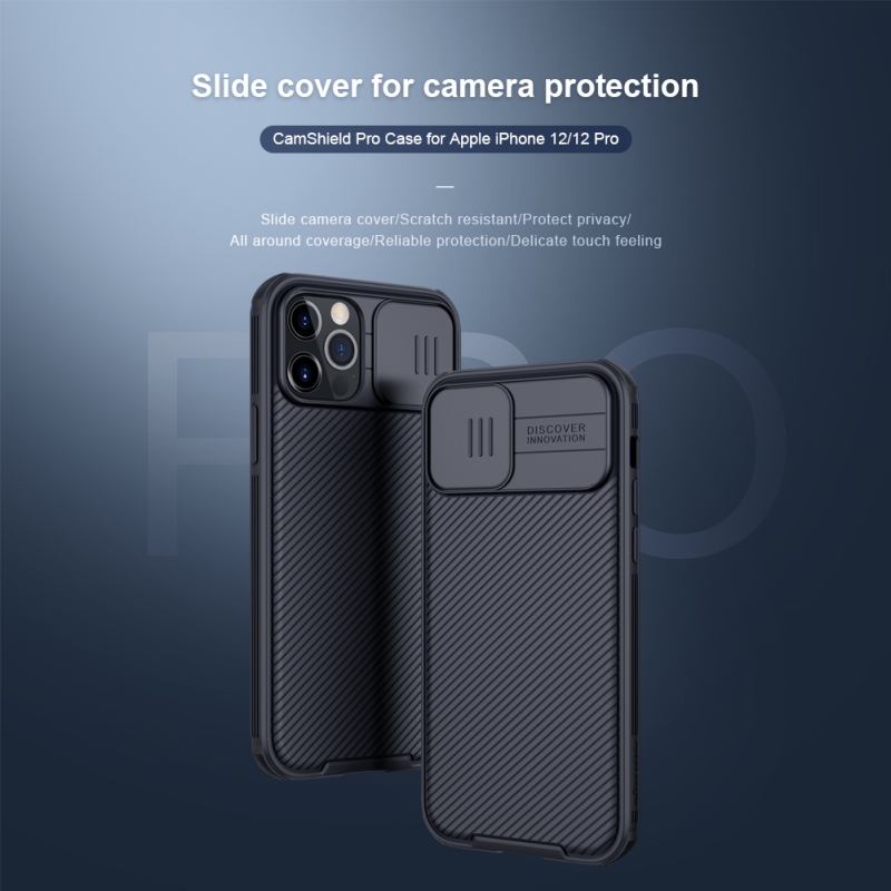 Nillkin CamShield PRO hátlap az Apple iPhone 12/12 Pro 6.1 készülékhez Fekete