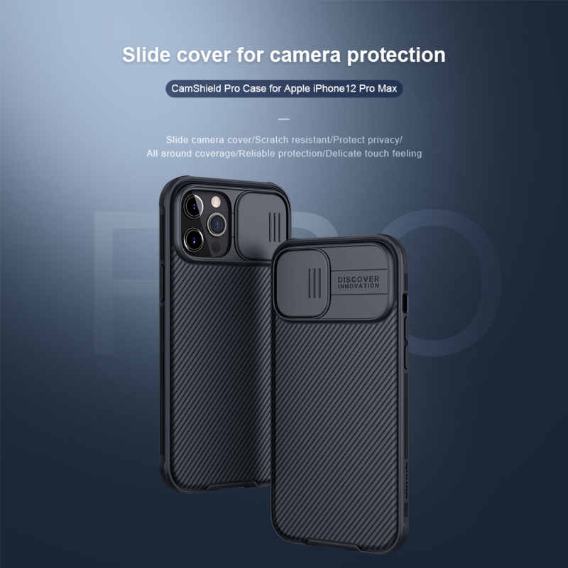 Nillkin CamShield PRO hátlap az Apple iPhone 12 Pro Max 6.7 iPhone 12 Pro Max 6.7 készülékhez Fekete