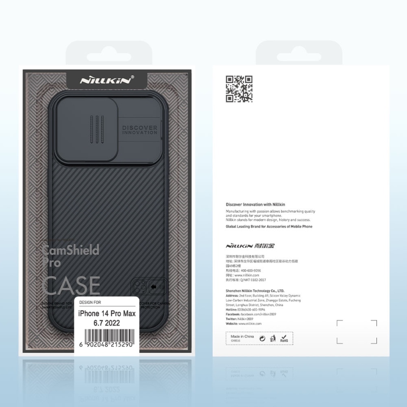 Nillkin CamShield PRO hátlap az Apple iPhone 14 PRO MAX készülékhez Fekete