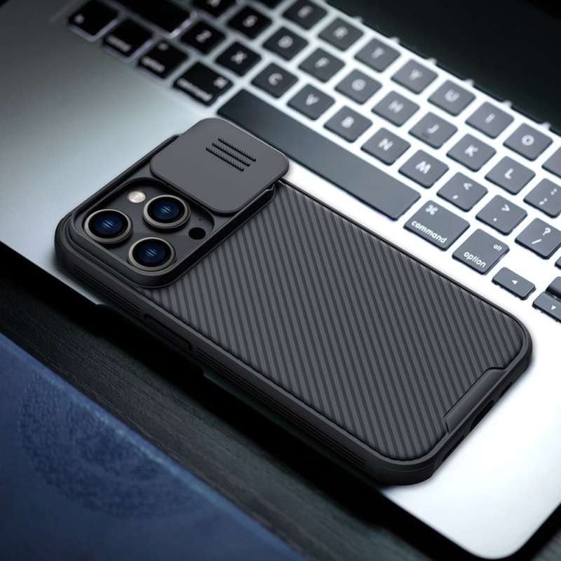 Nillkin CamShield PRO hátlap az Apple iPhone 14 PRO MAX készülékhez Fekete