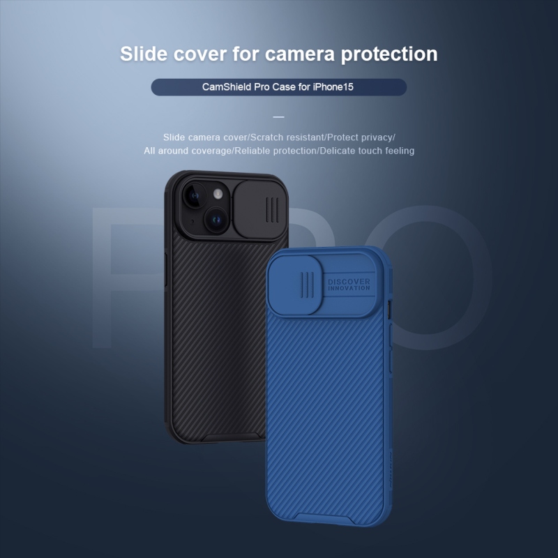 Nillkin CamShield PRO hátlap az Apple iPhone 15 készülékhez Fekete
