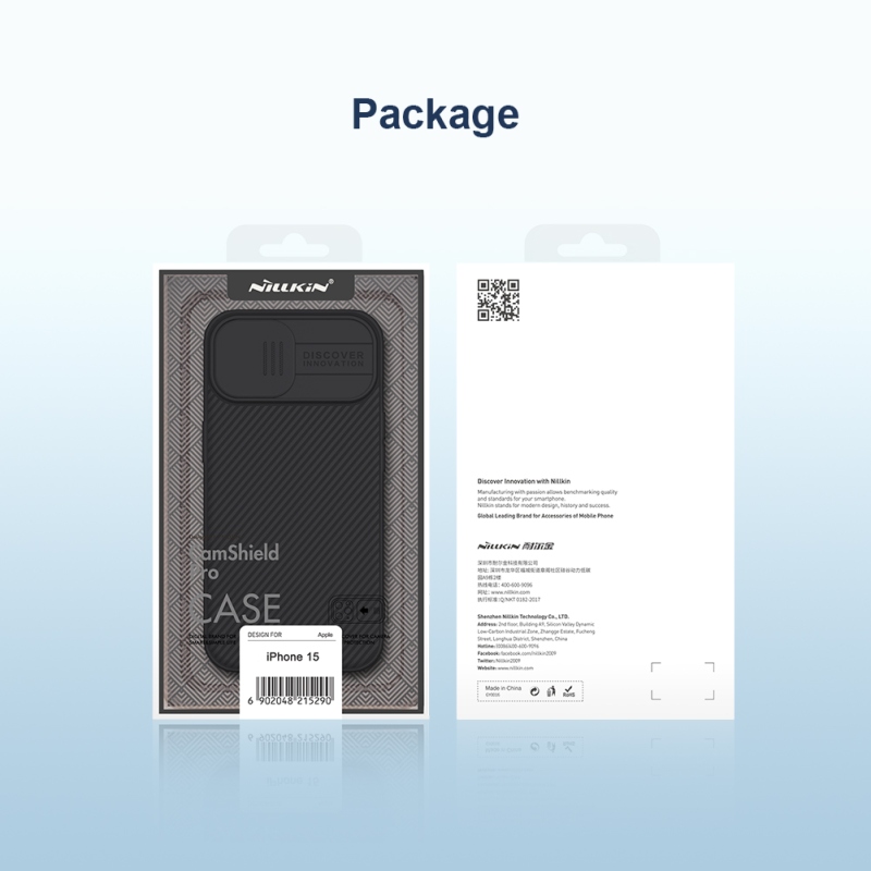 Nillkin CamShield PRO hátlap az Apple iPhone 15 készülékhez Fekete