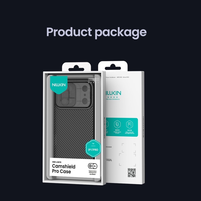 Nillkin CamShield PRO hátlap az Apple iPhone 17 Pro készülékhez Átlátszó Fekete