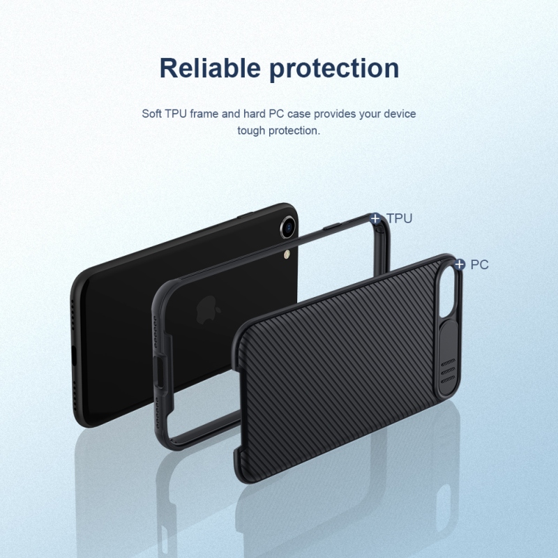 Nillkin CamShield PRO hátlap Apple iPhone 7/8/SE2020/SE2022 készülékhez Fekete