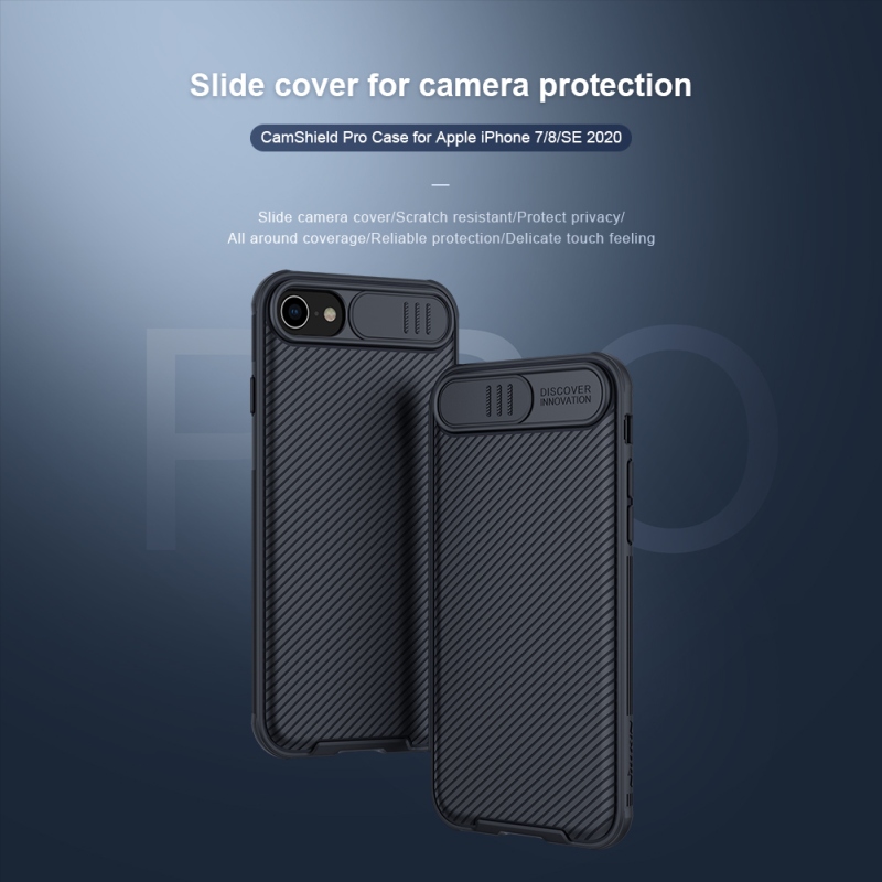 Nillkin CamShield PRO hátlap Apple iPhone 7/8/SE2020/SE2022 készülékhez Fekete