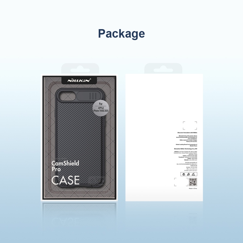 Nillkin CamShield PRO hátlap Apple iPhone 7/8/SE2020/SE2022 készülékhez Fekete