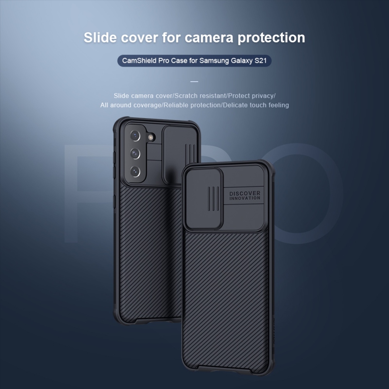 Nillkin CamShield PRO hátlap a Samsung Galaxy S21 készülékhez Fekete