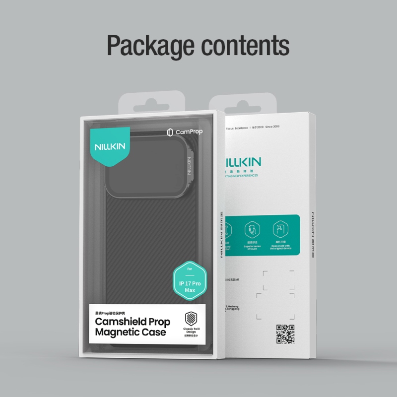 Nillkin CamShield Prop mágneses hátlap Apple iPhone 17 Pro Max készülékhez Fekete