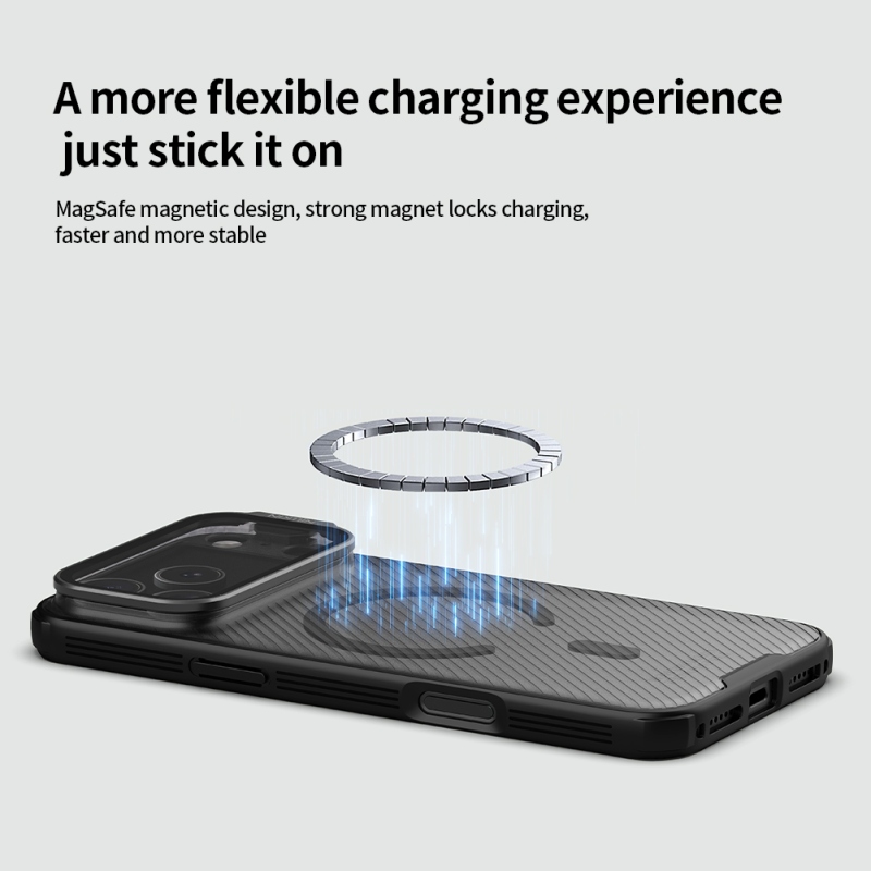 Nillkin CamShield Prop mágneses hátsó borító Apple iPhone 17 Pro Max átlátszó fekete