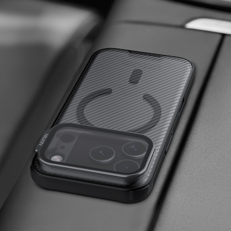 Nillkin CamShield Prop mágneses hátsó borító Apple iPhone 17 Pro átlátszó fekete