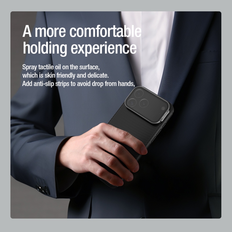 Nillkin CamShield támasz hátsó borító Apple iPhone 17 Pro Max-hoz Fekete