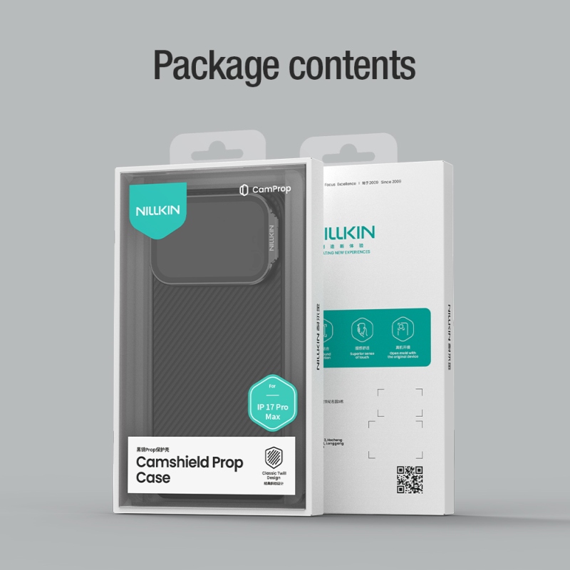 Nillkin CamShield támasz hátsó borító Apple iPhone 17 Pro Max-hoz Fekete