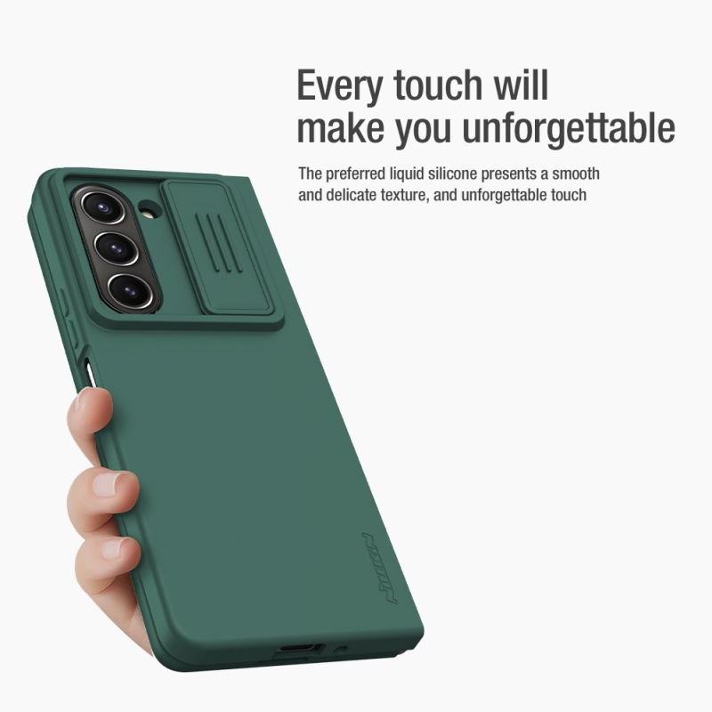 Nillkin CamShield Silky szilikon borítás Samsung Galaxy Z Fold 5 fekete színűhöz